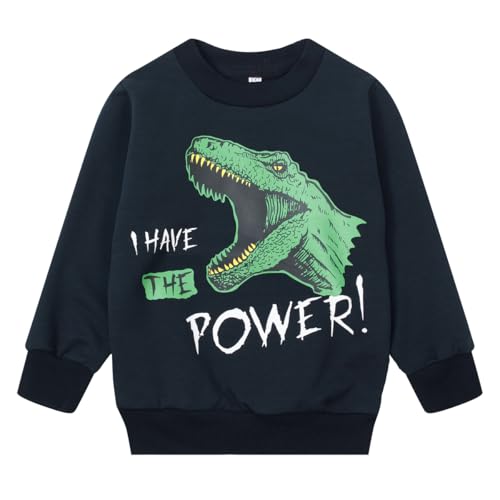 Image of Popshion Toddler Boys Sweatshirt Cotton Lightweight Kids Winter Warm Sweater Crewneck Pullover Tops