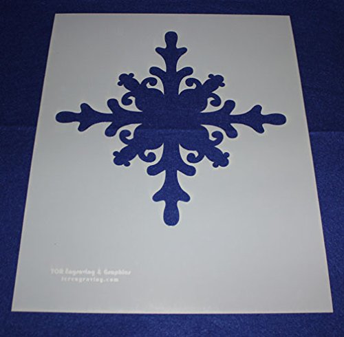 Snowflake Stencils (Extra Large) - 2 Piece Set - 14 X 17.5 Inches #TOP2