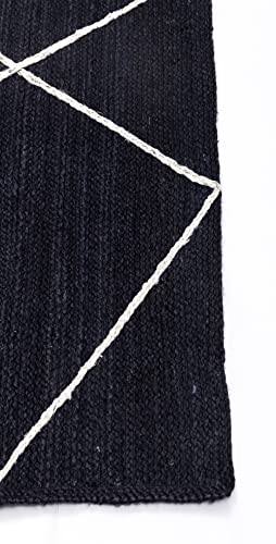 Rugindia Handmade Home Decorative Blue Color Jute Braided Rug Living Room Bedroom Kitchen Rug Easy To Clean Non Slip Eco Friendly Organic Runner (10X14 Feet) #TOP1