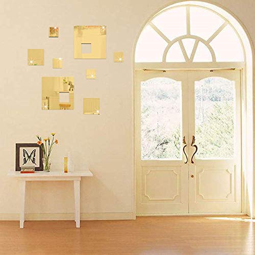 PLUS PO Wand Spiegel 3D Wallpaper Acryl Spiegel Acryl Spiegel Wohnzimmer Spiegel Wand Schlafzimmer Wand Spiegel Wandtattoos Günstige Tapete Gold