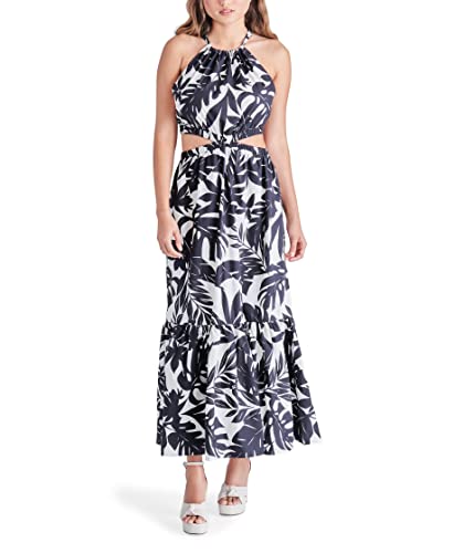 Steve Madden Apparel Jules Dress, Black/Ivory, Small