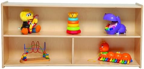 RRI Goods 2-Shelf Kids Bookshelf & Toy Storage Organizer | 3-Section Montessori Shelves for Home & Classroom Organization & Storage