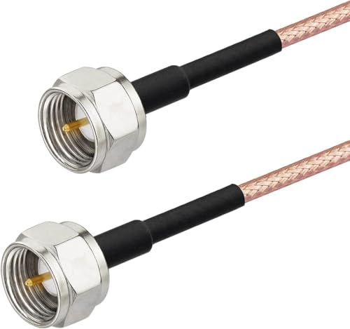 Image of Superbat TV Coax Cable 12 inch Slim 75 Ohm RG179 F-Type Connector 2-Pack
