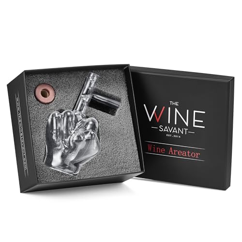 Italian Wine Aerator Decanter, Aerator Pourer, Red & White In Bottle Aerators, Makes Your Wines Taste Better, Italian Design Decanter, Whiskey & Spirits Gifts, 2x5" Areadivino Aerator Clear - Finger