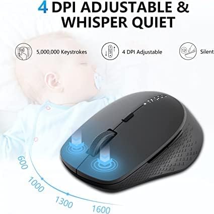 Miniatura 3 de RAPOO Combo de teclado y mouse inalámbricos Bluetooth 2.4G para Mac OS, teclados silenciosos delgados recargables de 1600 DPI para laptopMacBook