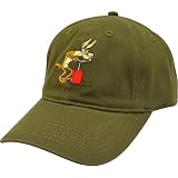 Looney Tunes Baseball Cap, Wile E. Coyote and Road Runner Adult Adjustable Cotton Dad Hat with Curved Brim for Men and Women, Olive, One Size