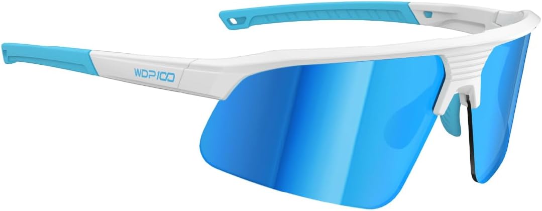 Polarized Sports Sunglasses for Men Women UV400 Lightweight TR90 Cycling Running Baseball Hiking with Case Strap
