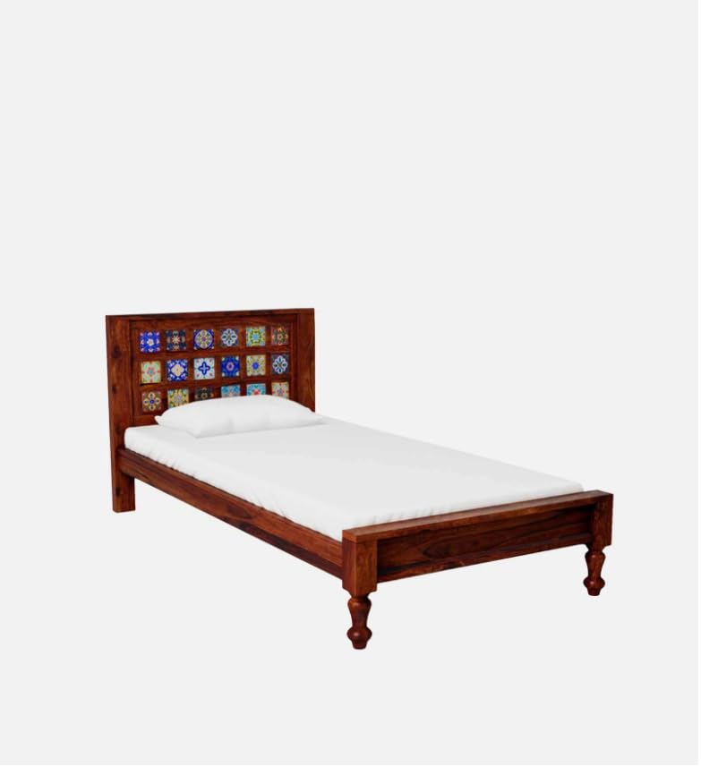 Image of Solid Sheesham Wood Bed Wooden Dreamy Nights Bed for Bedroom and Home Furniture | (Diwan-1)