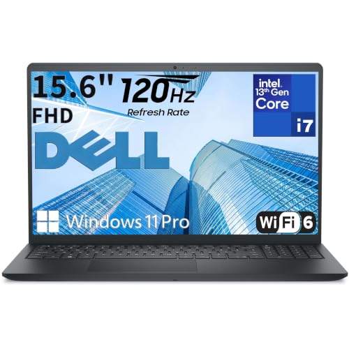 Image of Dell Pro 15 Business Laptop, 13th Gen Intel Core i7-1355U, 16GB DDR5, 1TB SSD, FHD 120Hz Display, WiFi 6, Windows 11 Pro