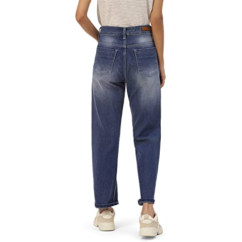 Image of PARIS HAMILTON Womens /Girls High Waist Straight fit Stretchable Denim Jeans Relaxed Fit