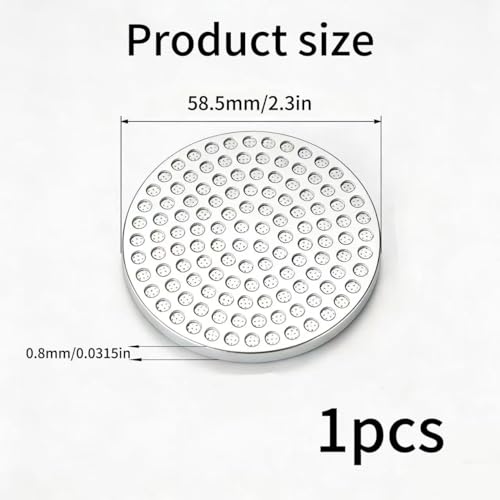 58,5mm Pucksieb, Puck Screen, 0,8mm Dicke, 304 Edelstahl Zweischichtige Filtration - Wiederverwendbare