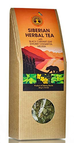 Miniatura 3 de Té de hojas sueltas de hierbas siberianas con hoja de grosella negra, cinquefoil arbustivo, melisa (1.76 onzas)