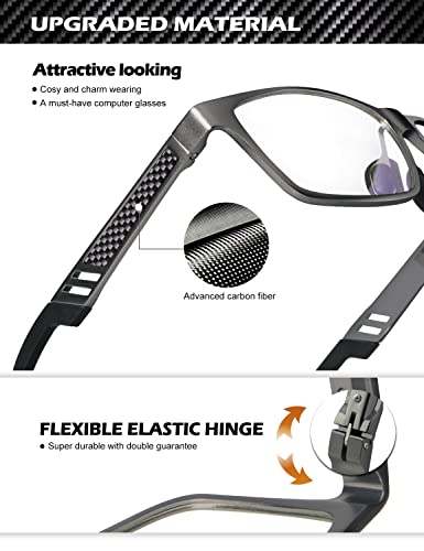 Image of ANYLUV Blue Light Blocking Glasses Men Computer Gaming Glasses Lightweight Al-Mg Metal Anti Eyestrain Eye Protection