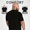 Beer Belly 6-Pack T-Shirts for Big Men | Black, Khaki, Navy, Carbon, Buttery Soft Cotton-Poly Blend | Premium Crew Neck Mens T-Shirts Multipack #3