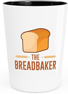 Baker Shot Glass 1.5oz - The Breadbaker - food lover restaurant owner baking lover Baker Kitchen Cooking Chef Cap