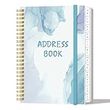 Address Book with Alphabetical Tabs - A5 Telephone & Address Book with Address Contacts, Special Date, Phone, Birthday & Internet Login Password for Home and Office, 6.2