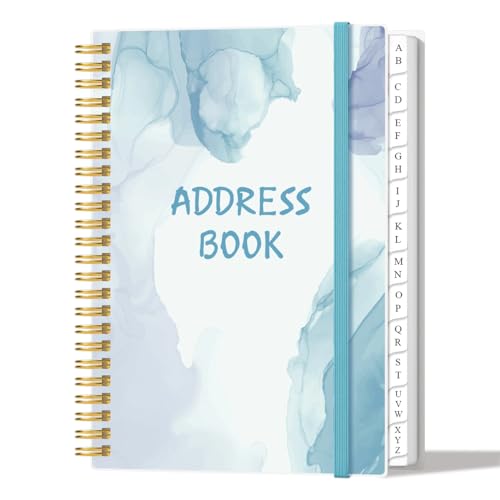 Address Book with Alphabetical Tabs - A5 Telephone & Address Book with Address Contacts, Special Date, Phone, Birthday & Internet Login Password for Home and Office, 6.2