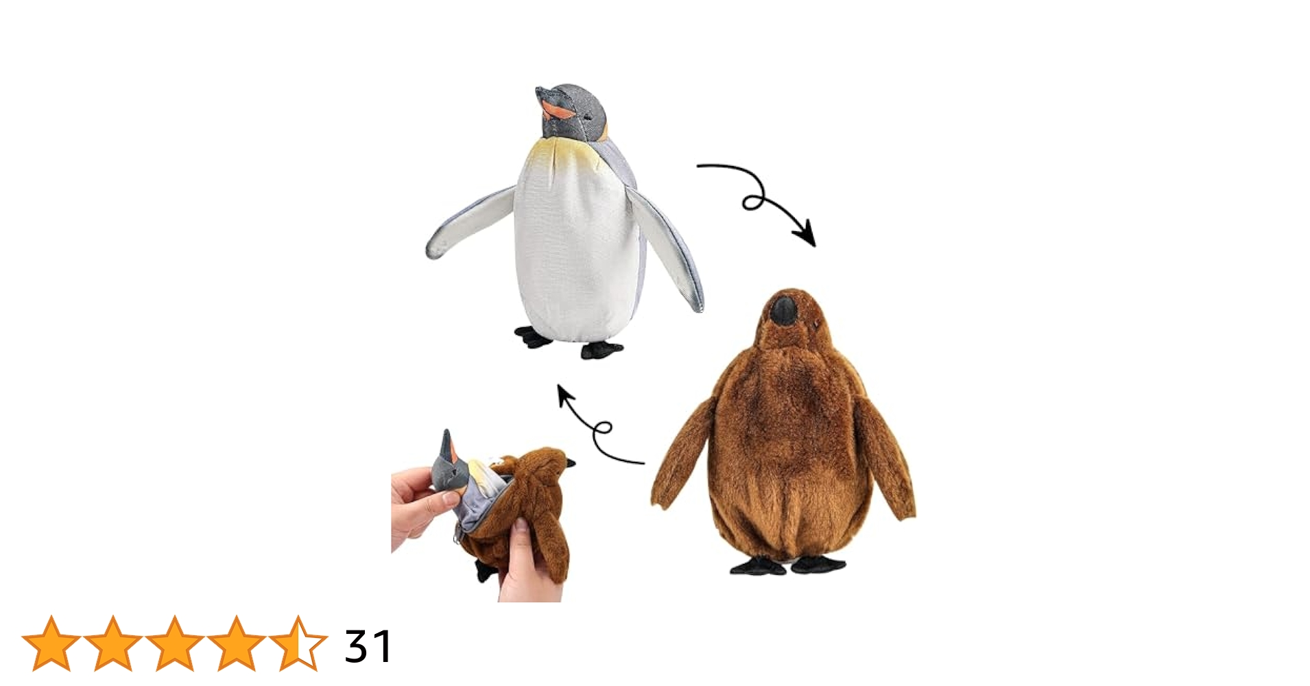 Amazon.co.jp: Irokasbar リバーシブル ペンギン ぬいぐるみ