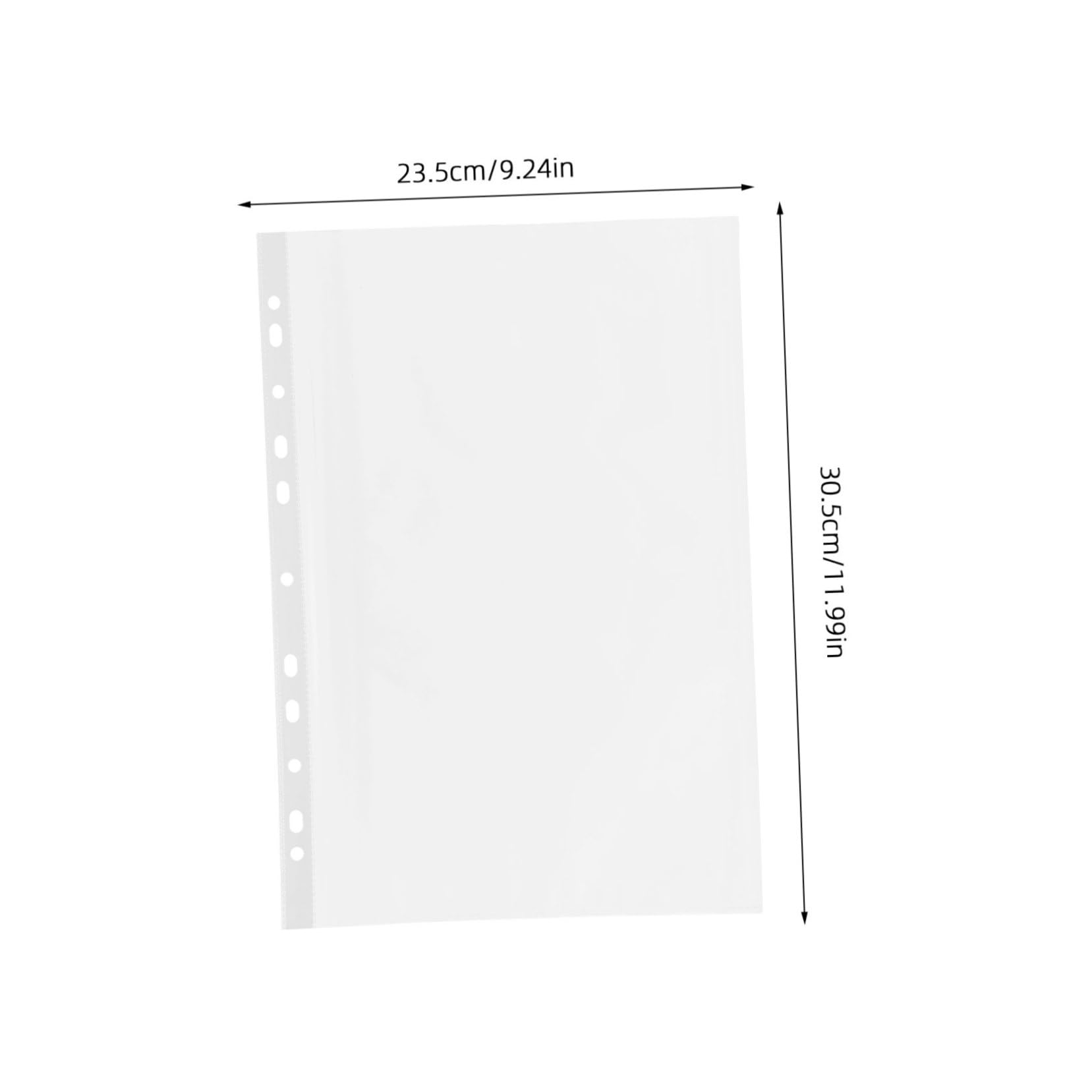 Buste per Raccoglitore A4 Trasparenti 11 Fori Pp 100 Pezzi