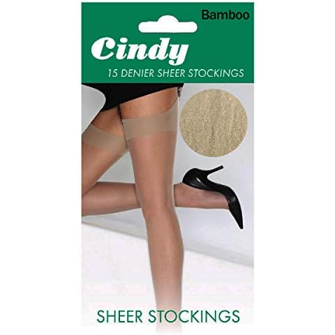 Cindy 15 Denier Sheer Stockings with Reinforced Toe Cover