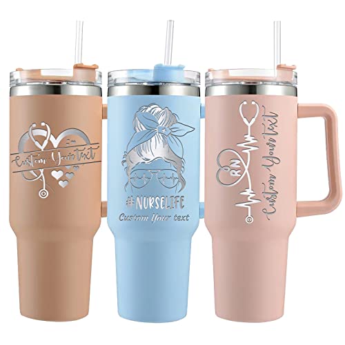 Fawalyanle Personalized Nurse Tumbler RN Gifts for Women Men, Nurse Cup, Gifts for Nurses, Custom Nurse Graduation Gift, Custom Nurse Gifts for Women, M Gifts for Nurses