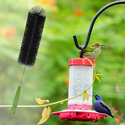 Image of Long Bottle Brush, 12.98 in Bendable Cleaner Brushes for Cleaning Neck Beer Bottles, Wine, Baby Bottles, Water Bottles, Tumblers, Flask, Bird Feeder, Vase, Pipes and Brewing Supplies Black /1Pack