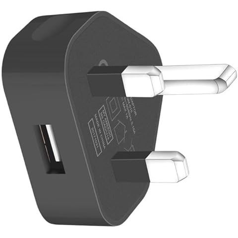 Themax® USB Plug UK Charger for iOS and Samsung Cover