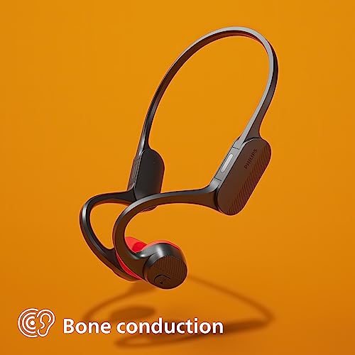 Philips TAA5608BK/00 Open-Ear Wireless Sports Headphones, Black/Red - Image 3