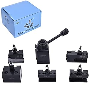 OXA Tool Post Set 6-Pack Wedge Type Quick Change Tool Post Set for Mini Lathe Swing 8Inch 250-000