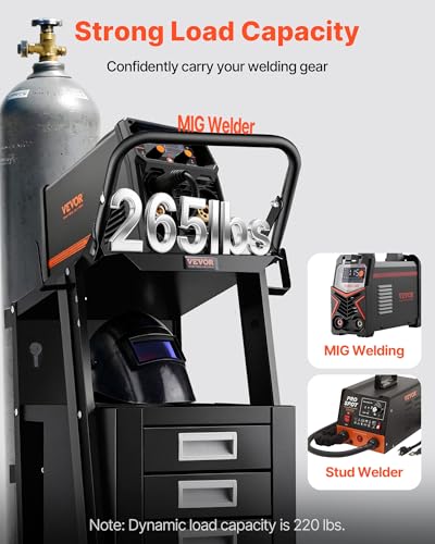 VEVOR 2-Tier 4-Drawer Welding Cart