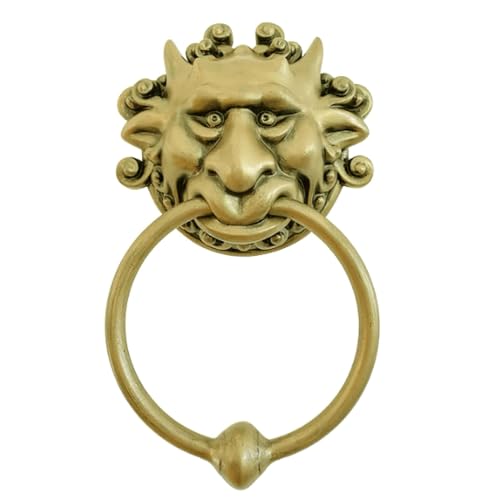 Rieort Türklopfer Türklopfer, Drachenkopf-Türklopfer, Wandbehang, Kunstharz, Gothic-Türgriff für Zuhause, Vordertür, Ringklopfer-Dekoration einzigartig
