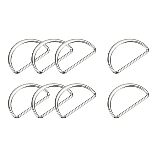 Anneaux D en métal argenté de 40mm avec fil épais de 2.6mm