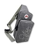Tela y acabados bordados Nomadict Funda de Almacenamiento para Nintendo Switch Fashion Mario & Yoshi, diseño de Mario