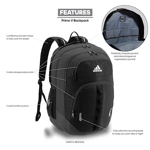 Adidas Unisex Prime Backpack, Black/White, One Size #TOP2