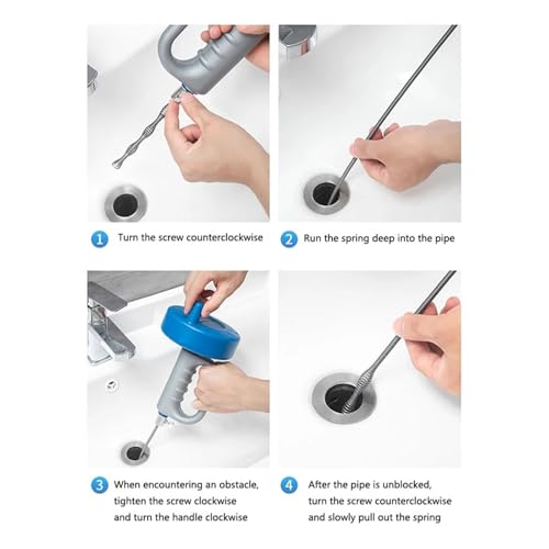 Toilettes bouchées solution avec furet pour perceuse électrique extensible - 6