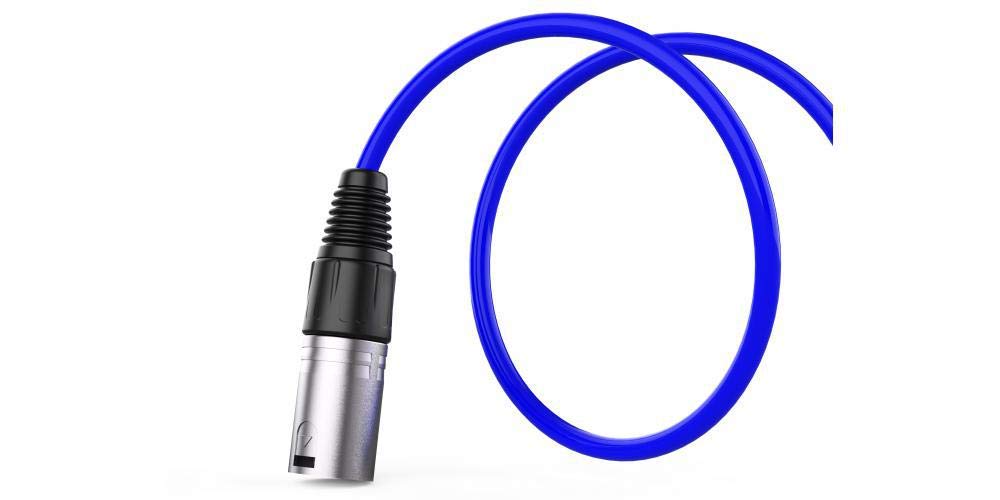 Audibax Silver Cavo XLR maschio a XLR femmina - Lunghezza 20 metri - Connettori OFC ad alta trasmissione del segnale - Rivestito in PVC - Massimo isolamento - Diametro 6 mm - Colore blu Audibax Silver Cavo XLR maschio a XLR femmina - Lunghezza 20 metri - Connettori OFC ad alta trasmissione del segnale - Rivestito in PVC - Massimo isolamento - Diametro 6 mm - Colore blu