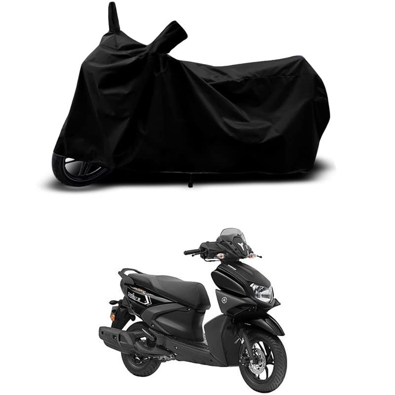 Image of 100% Scratchproof /UV-Rays /Heat Protection /Birds Dropping /Water Resistant /Dust Proof /Waterproof /Full Bike Scooty Two Wheeler Body Cover Compatible for RayZR 125 All Varients[Black]