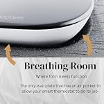 Plaque murale Rectangle Noir Onyx pour Thermostat intelligent Ecobee Amélioré et Premium, Moderne Design Texturé