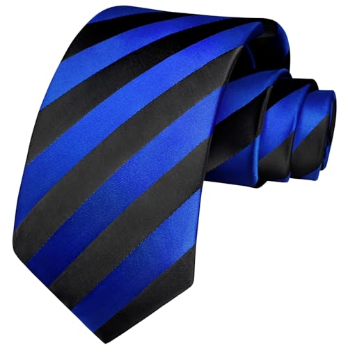Image of Enlision Ties for Men Solid Color 3.35 inch Formal Business Necktie Classic Satin Mens Wedding Party Ties