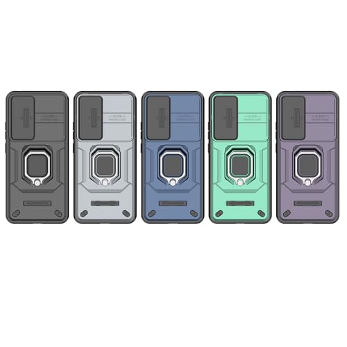 Image of Thermoplastic Polyurethane Camshield Pro Case With Slide Camera Protection And Ring Stand Bumper Back Case Cover For Oppo Reno 12 Pro 5G (Blue)