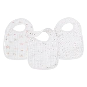 aden + anais Snap Baby Bib, 100% katoenen mousseline, 3 Pack,