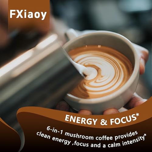 Mushroom Coffee,Everyday Dose Mushroom Coffee with 6 Adaptogenic Mushrooms (Cordyceps, Lion’s Mane, Shiitake, Turkey Tail) for Better Energy, Focus, Digestion & Immune Support-30 Servings 1 Pack