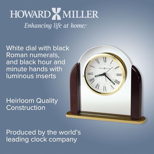 Howard Miller Derrick Tischuhr 645-602 - Moderne Glasbogen Home Decor mit Quarz-Alarmwerk – Bild 6