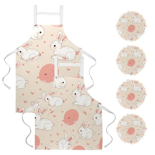 Tablier de cuisine imperméable lot de 2 avec 4 broches pour protection optimale