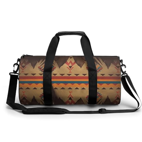 Mens Womens Gym Bag, Native American Print Duffle Bags,travel Gym Duffle Bag,garment Duffle Bag,gym Bag with Shoe Compartment