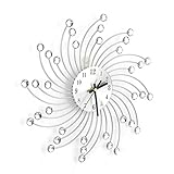 3D-Wanduhr, Kleine Moderne Wanduhr, Ebay-Lager in Übersee, Modern, mit Silbernen Metallnieten, für Zuhause, Küche, Wunsch, Exklusiver, Kleines Silber für Wohnzimmer,