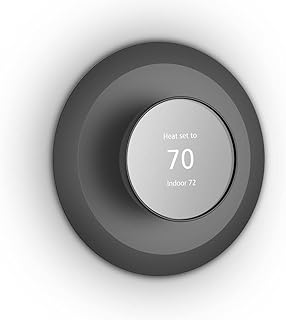 Wall Plate Cover Made for Google Nest Thermostat 2020, Nest Thermostat Trim Kit Accessory - Black