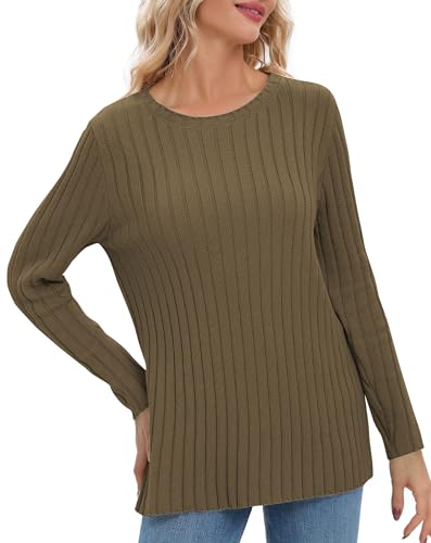 Image of Urban CoCo Women's Lightweight Crewneck Pullover Sweaters Long Sleeve Fall Knitted Sweater Tops