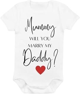 Mummy Will You Marry Daddy? unisex short sleeve baby vest babygrow (12-18 months)