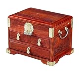 Organizador de joyas para mujer, caja de almacenamiento de collares de madera maciza, elegante vitrina para joyas de compromiso y boda, idea